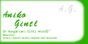 aniko gintl business card